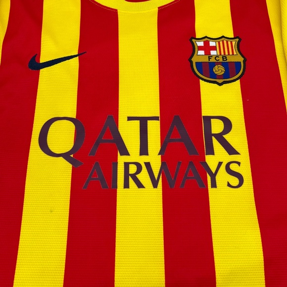 Messi #10 Barcelona 2013/2014 Away ORIGINAL Nike VTG Rare Soccer Jersey (L) - Picture 8 of 9